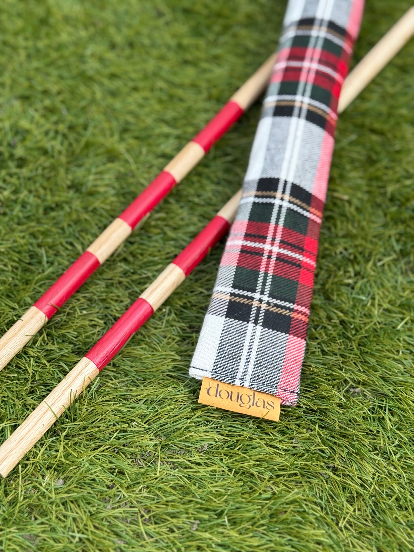 Red Black Tartan Alignment Stick Cover