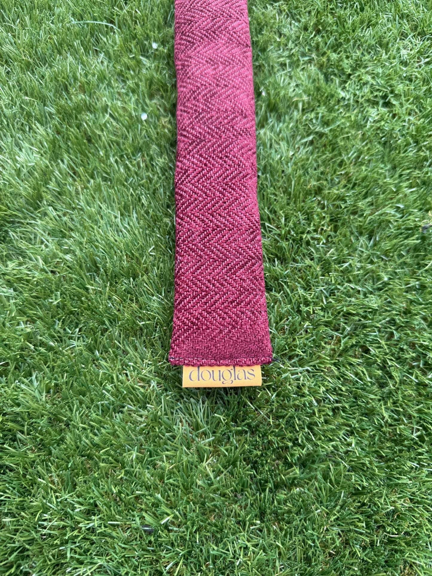 Maroon Herringbone Tweed Alignment Stick Cover