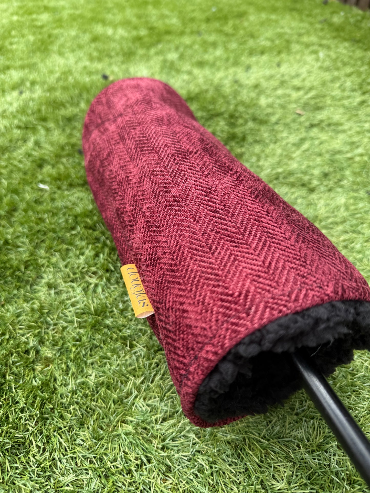 Maroon Herringbone Tweed Headcover