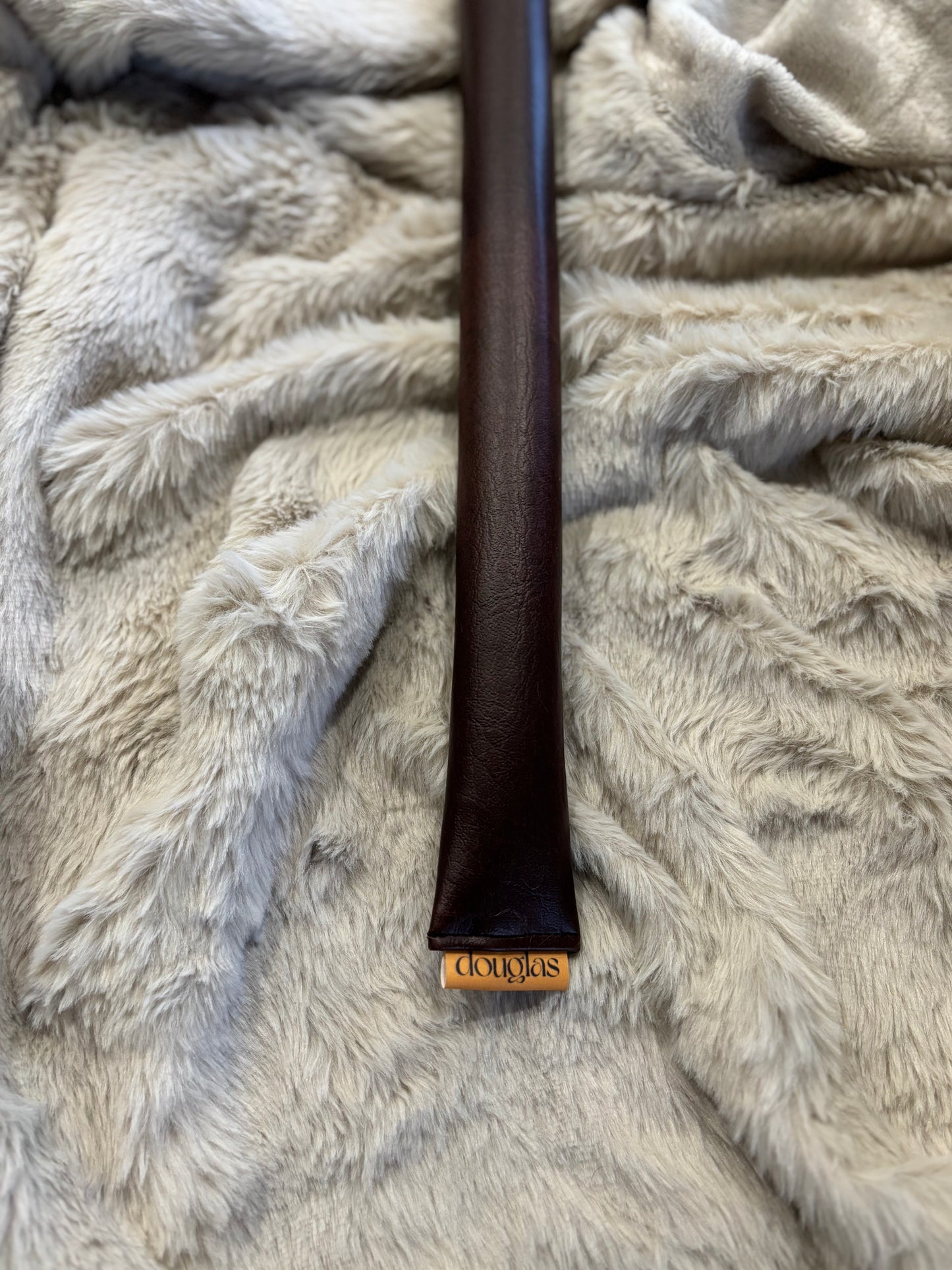 Chestnut Brown Faux Leather Alignment Stick Cover