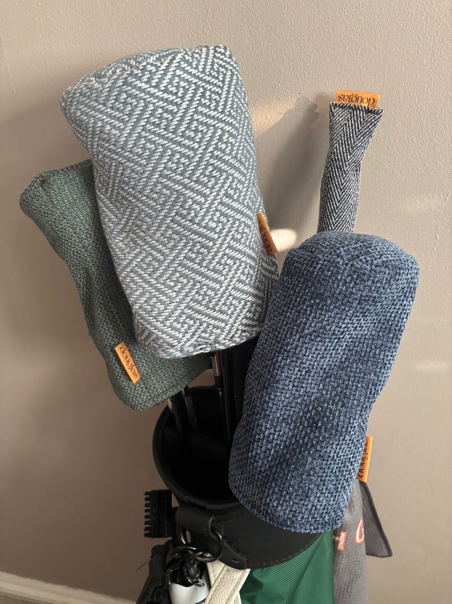 Grey- Blue Geometric Tweed Headcover